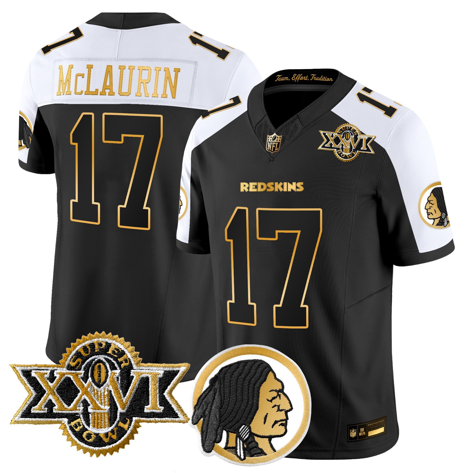 Men's Washington Redskins Throwback 1992 Super Bowl XXVI Patch Gold Vapor Limited Jersey - All Stitched