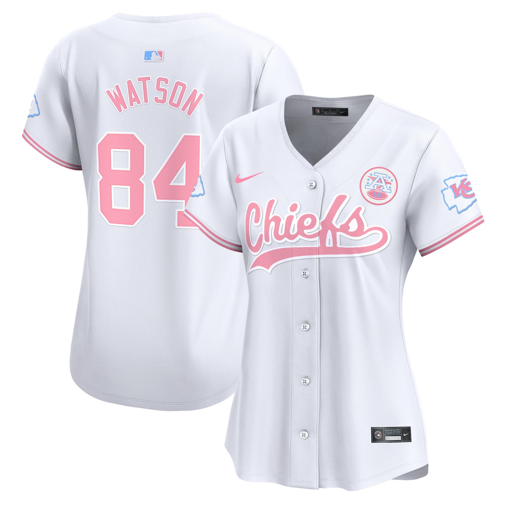 Women's Chiefs Bubblegum Pink Vapor Premier Limited Jersey - All Stitched