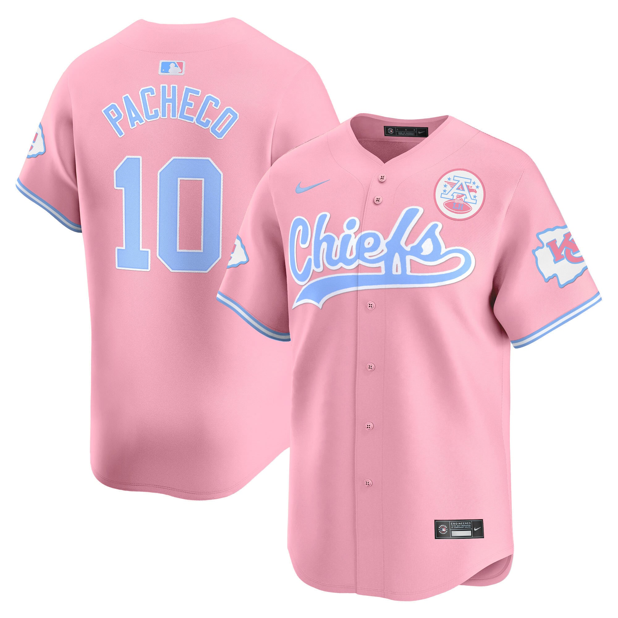 Men's Chiefs Bubblegum Pink Vapor Premier Limited Jersey - All Stitched