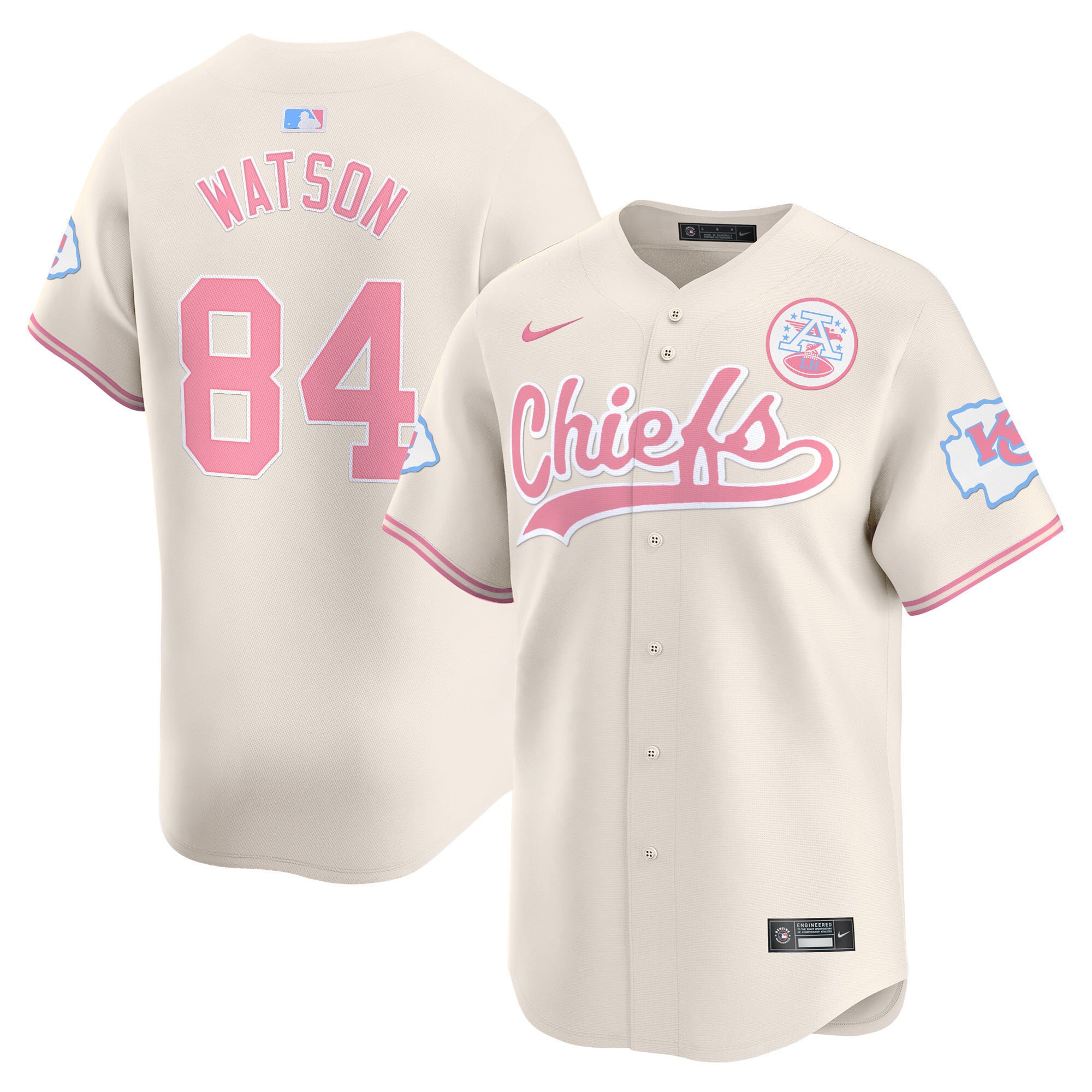 Men's Chiefs Bubblegum Pink Vapor Premier Limited Jersey - All Stitched