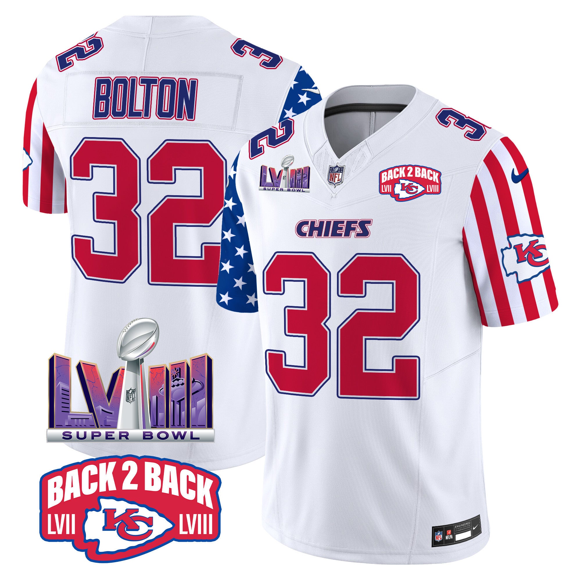 Men's Chiefs American Style Vapor Limited Jersey - All Stitched