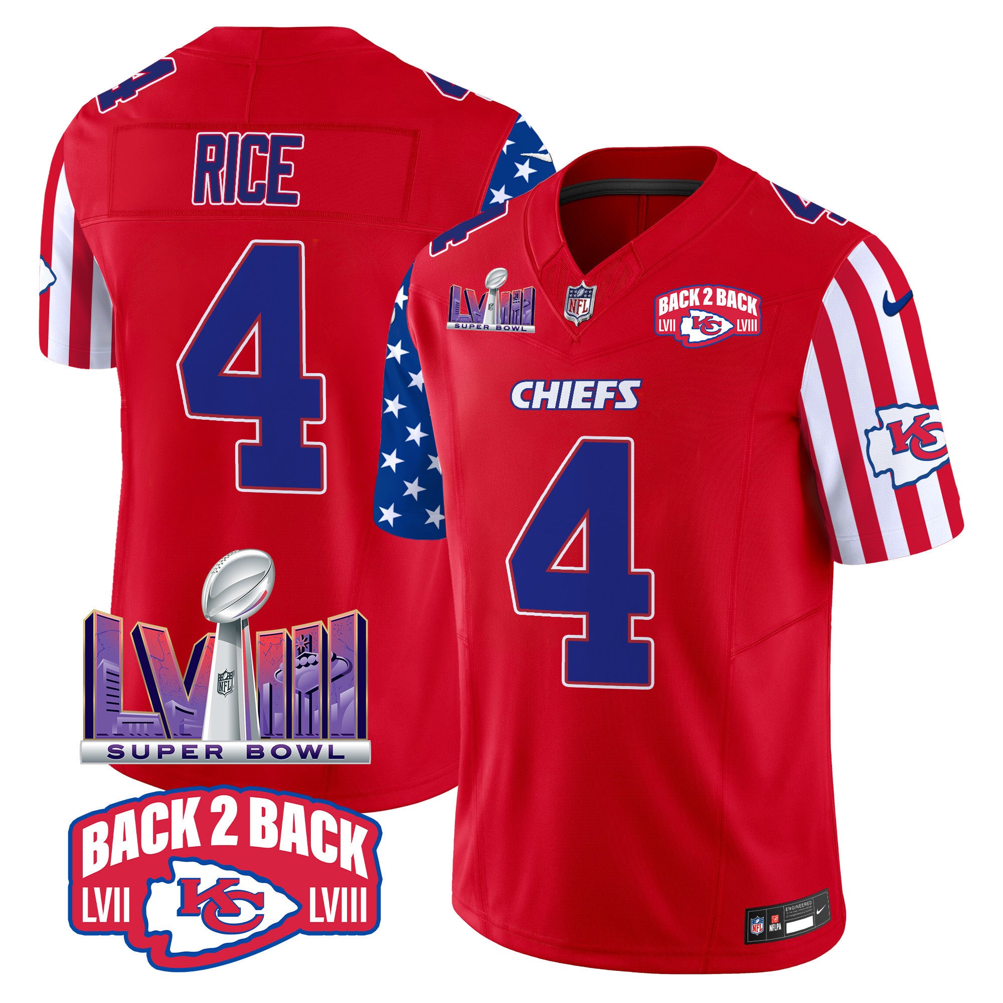 Men's Chiefs American Style Vapor Limited Jersey - All Stitched