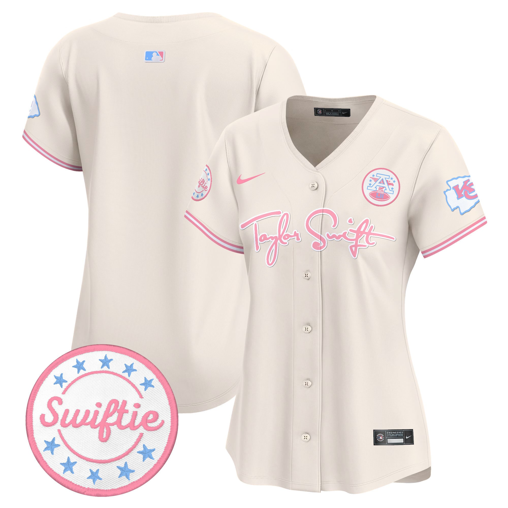 Women's Chiefs Taylor Swift Bubblegum Pink Vapor Premier Limited Jersey - All Stitched
