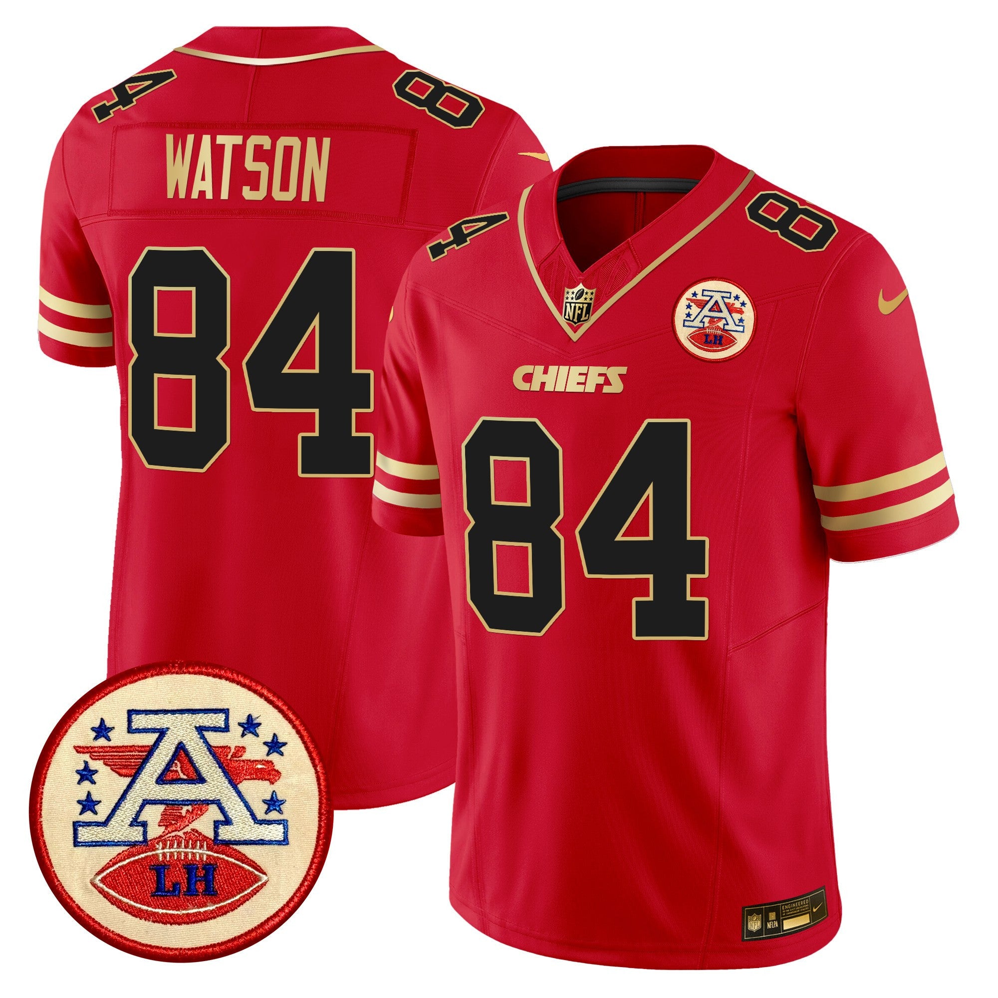 Men's Chiefs 2024 Lamar Hunt Patch Vapor Limited Jersey - All Stitched