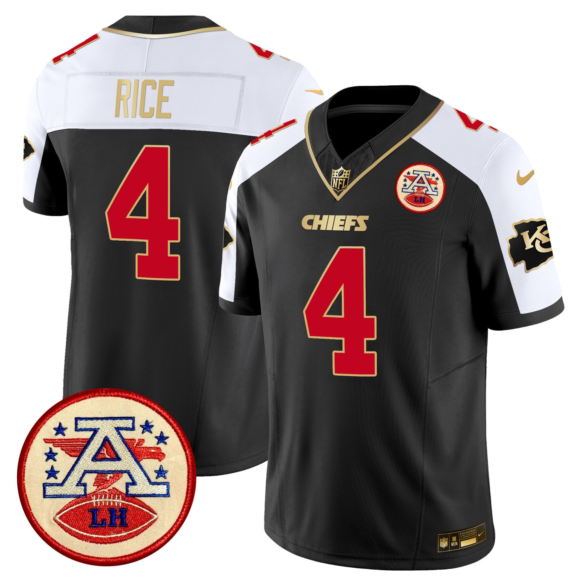 Men's Chiefs 2024 Lamar Hunt Patch Vapor Limited Jersey - All Stitched