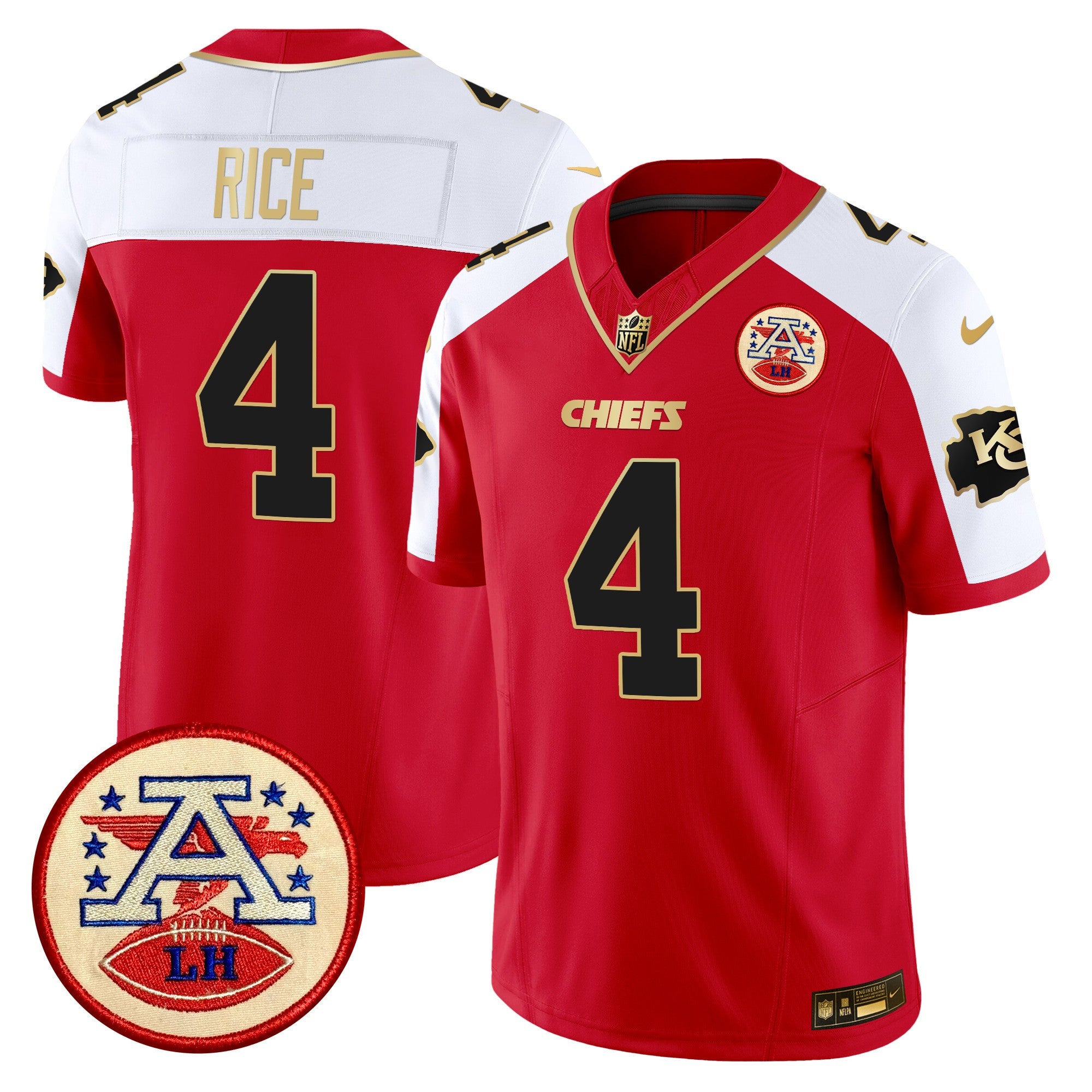 Men's Chiefs 2024 Lamar Hunt Patch Vapor Limited Jersey - All Stitched