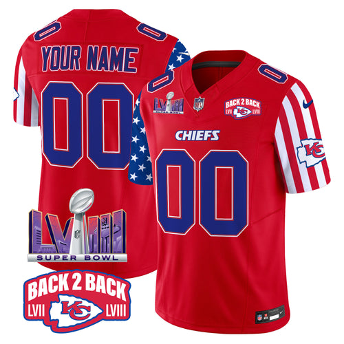 Chiefs American Style Vapor Limited Custom Jersey - All Stitched
