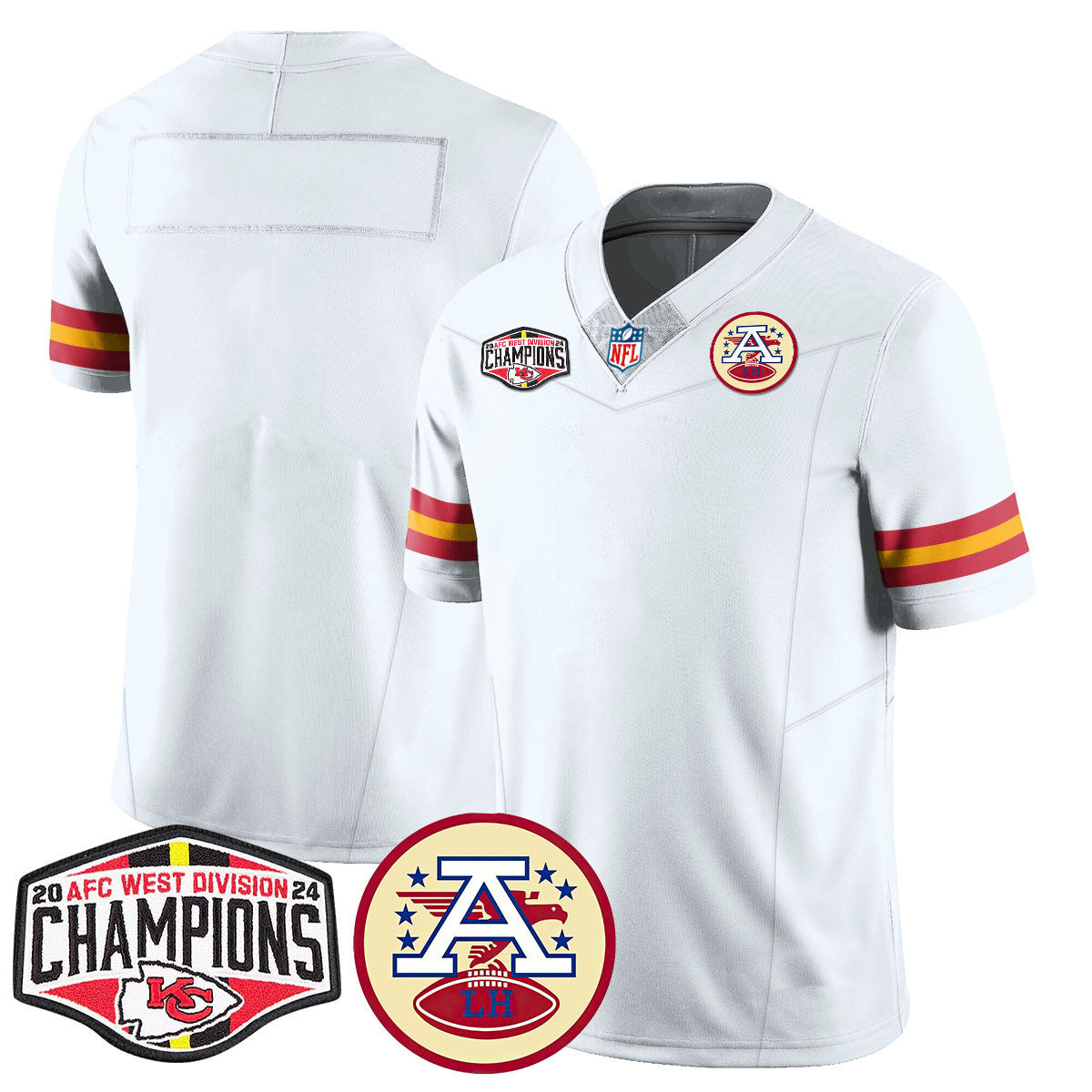 Men's Chiefs 2024 AFC West Champs Jersey - All Stitched