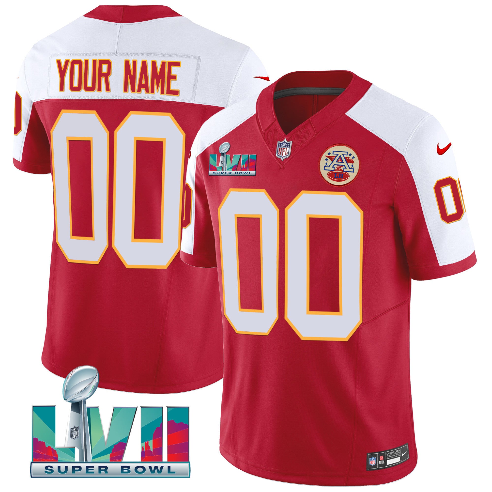 Chiefs Throwback Limited Vapor Custom Jersey - All Stitched