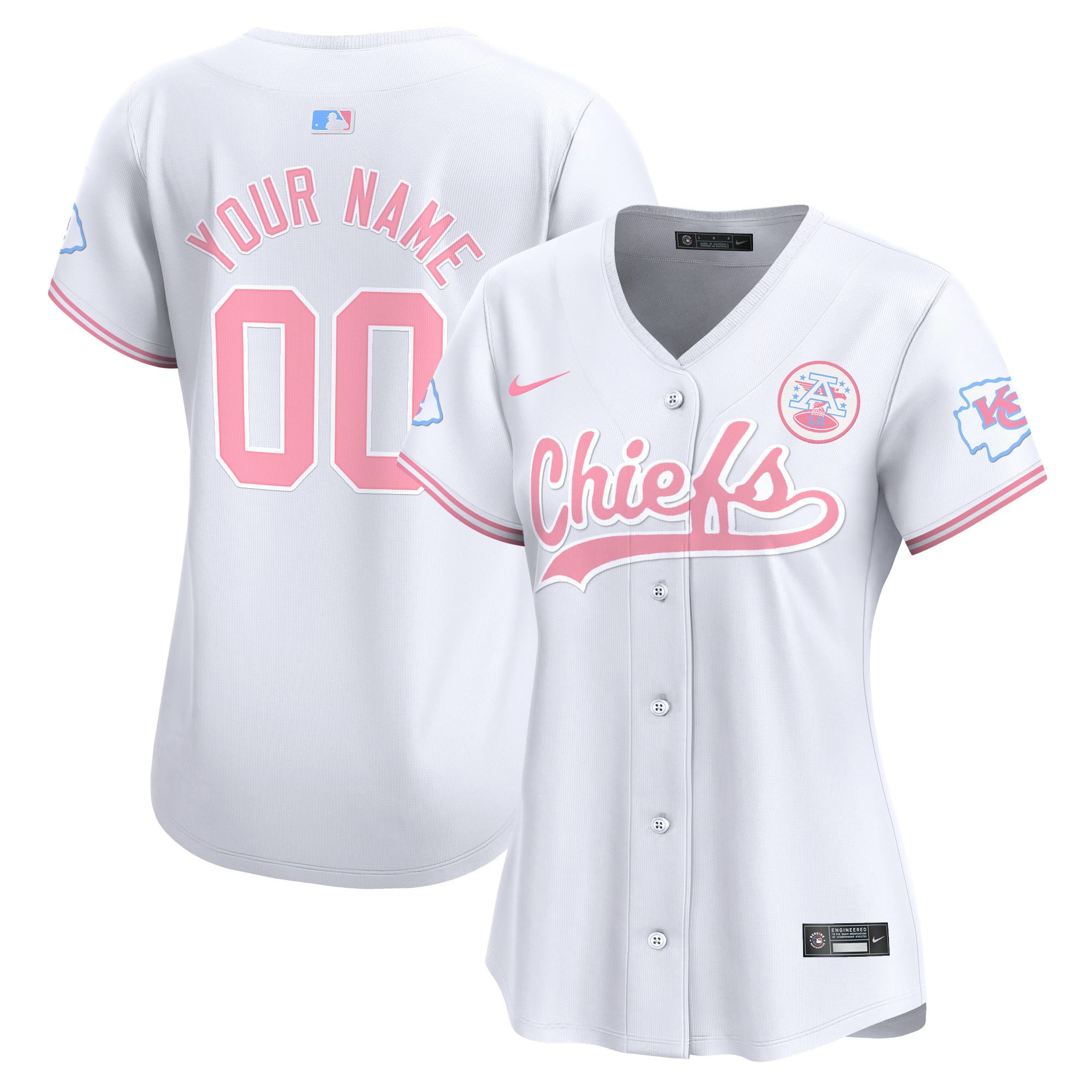 Chiefs Bubblegum Pink Vapor Premier Limited Custom Jersey - All Stitched