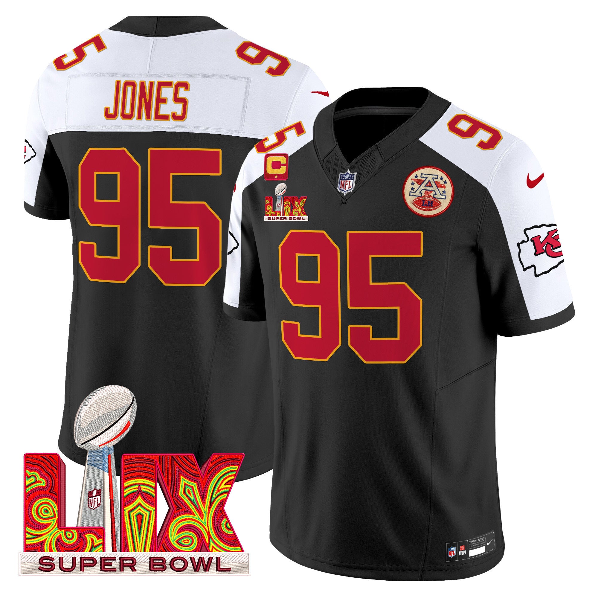 Men's Chiefs Super Bowl LIX Patch Vapor Limited Jersey - All Stitched