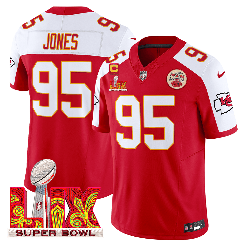 Men's Chiefs Super Bowl LIX Patch Vapor Limited Jersey - All Stitched