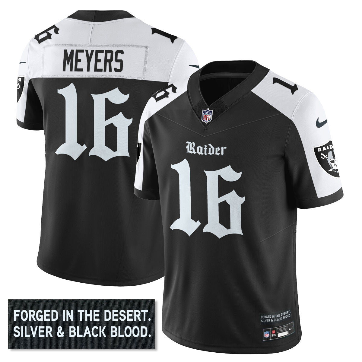Men's Las Vegas Raiders 'Gothic Silver State Edition' Vapor Limited Jersey - All Stitched
