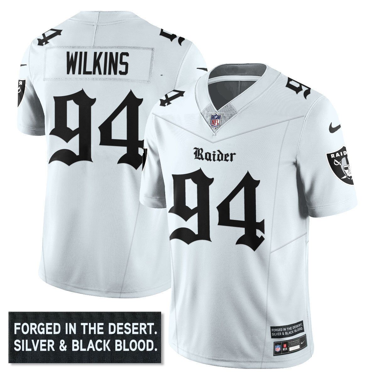 Men's Las Vegas Raiders 'Gothic Silver State Edition' Vapor Limited Jersey - All Stitched