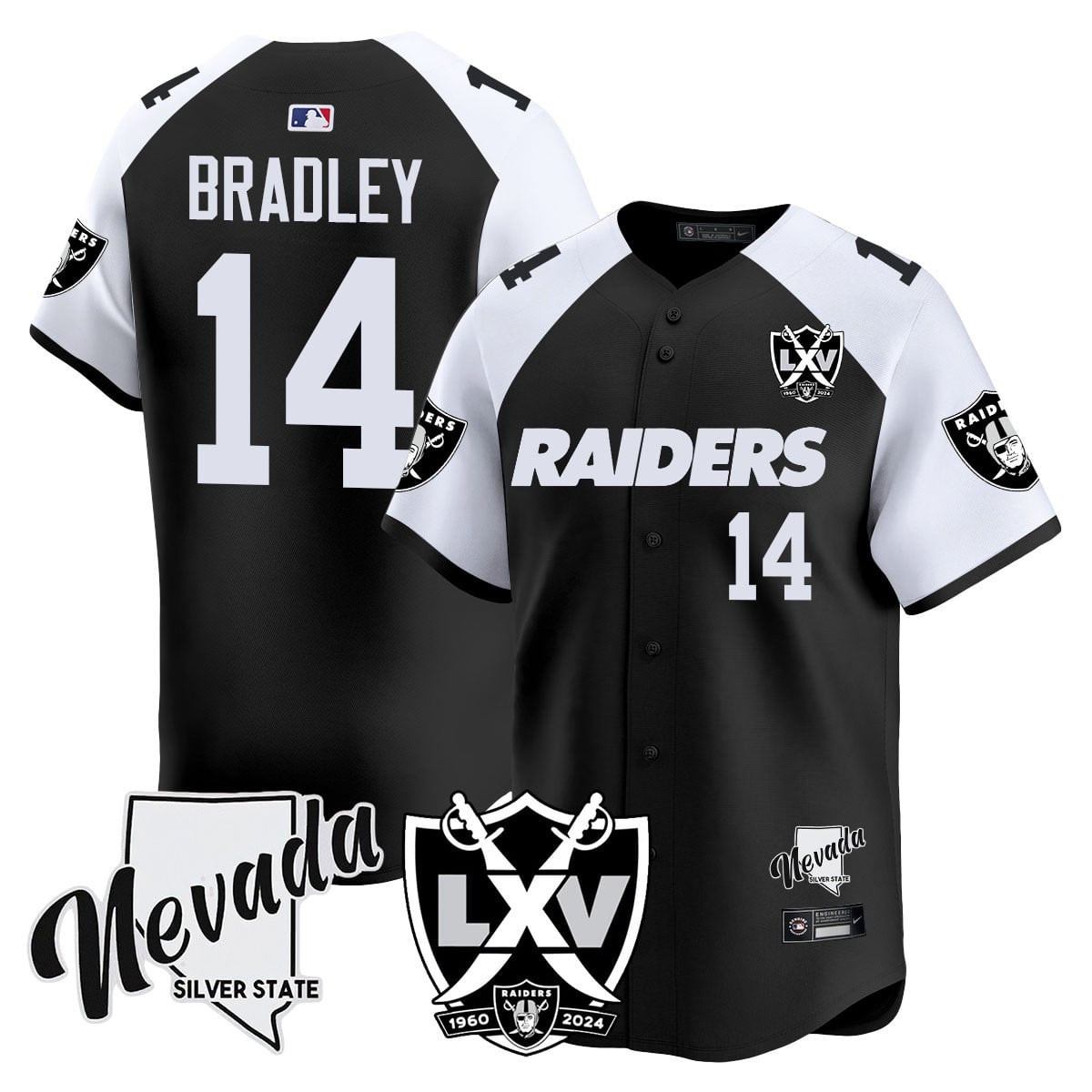 Men's Raiders 2024 Baseball Limited Jersey - 65th Anniversary - All Stitched