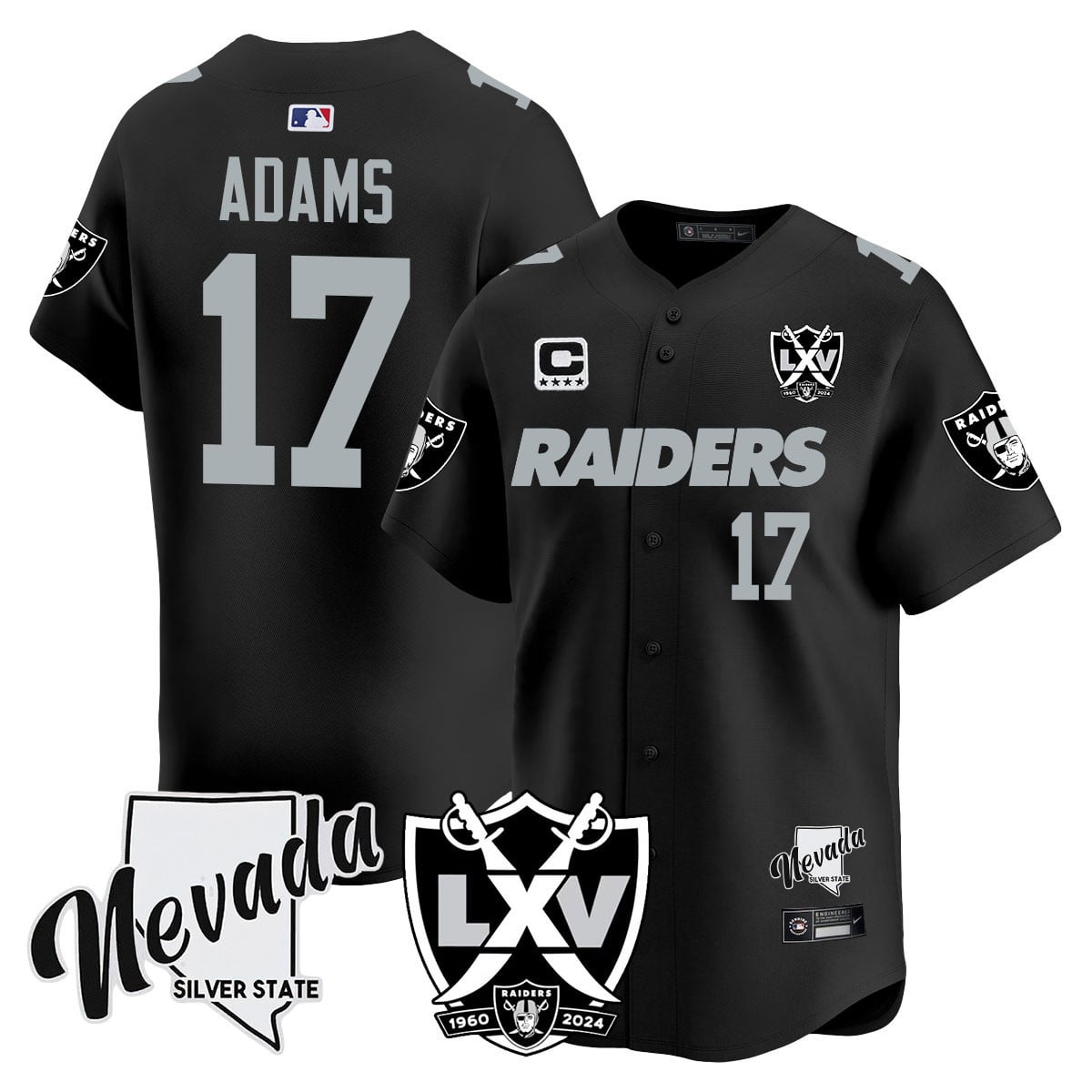 Men's Raiders 2024 Baseball Limited Jersey - 65th Anniversary - All Stitched