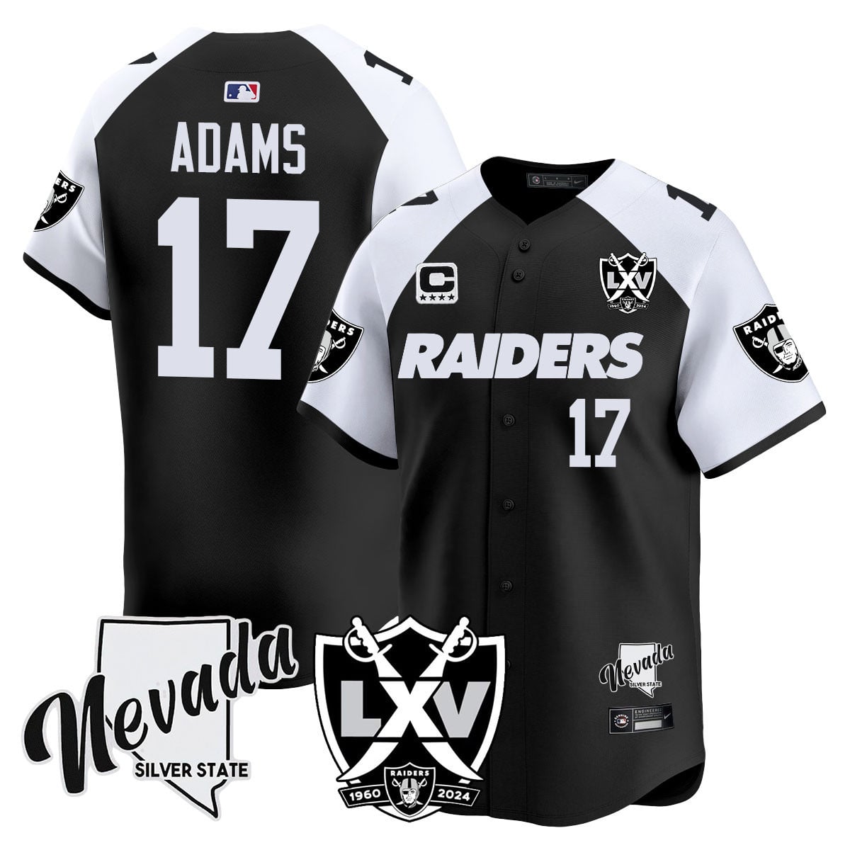 Men's Raiders 2024 Baseball Limited Jersey - 65th Anniversary - All Stitched