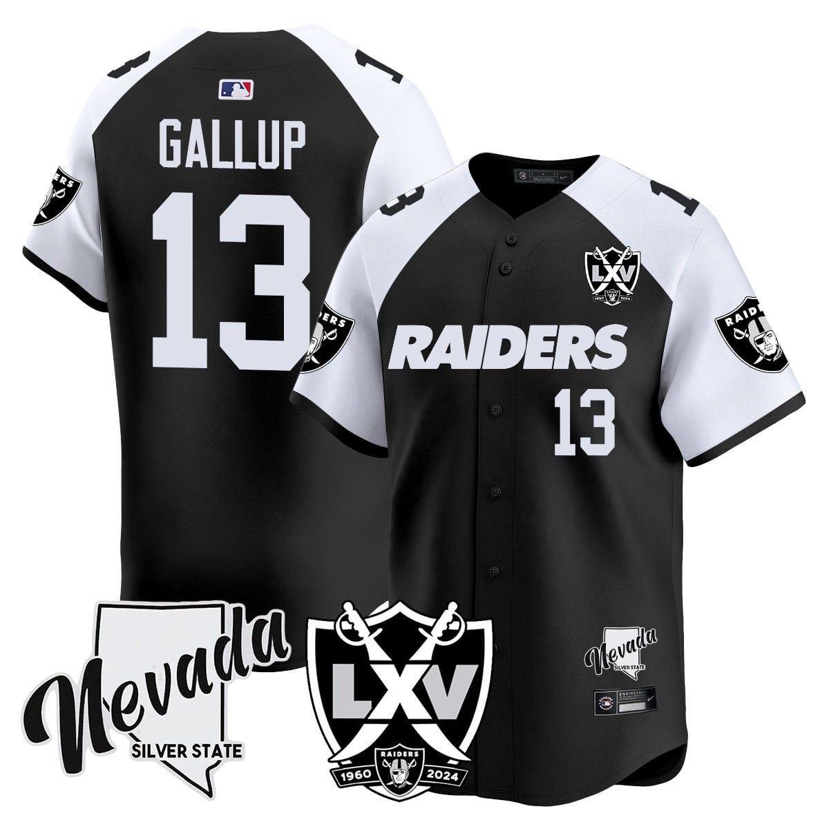 Men's Raiders 2024 Baseball Limited Jersey - 65th Anniversary - All Stitched