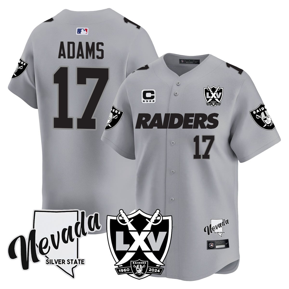 Men's Raiders 2024 Baseball Limited Jersey - 65th Anniversary - All Stitched