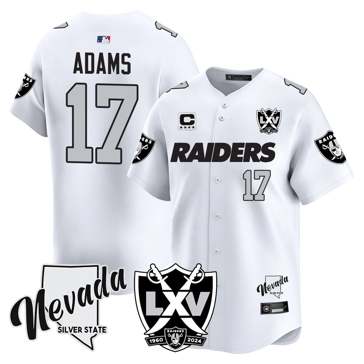 Men's Raiders 2024 Baseball Limited Jersey - 65th Anniversary - All Stitched