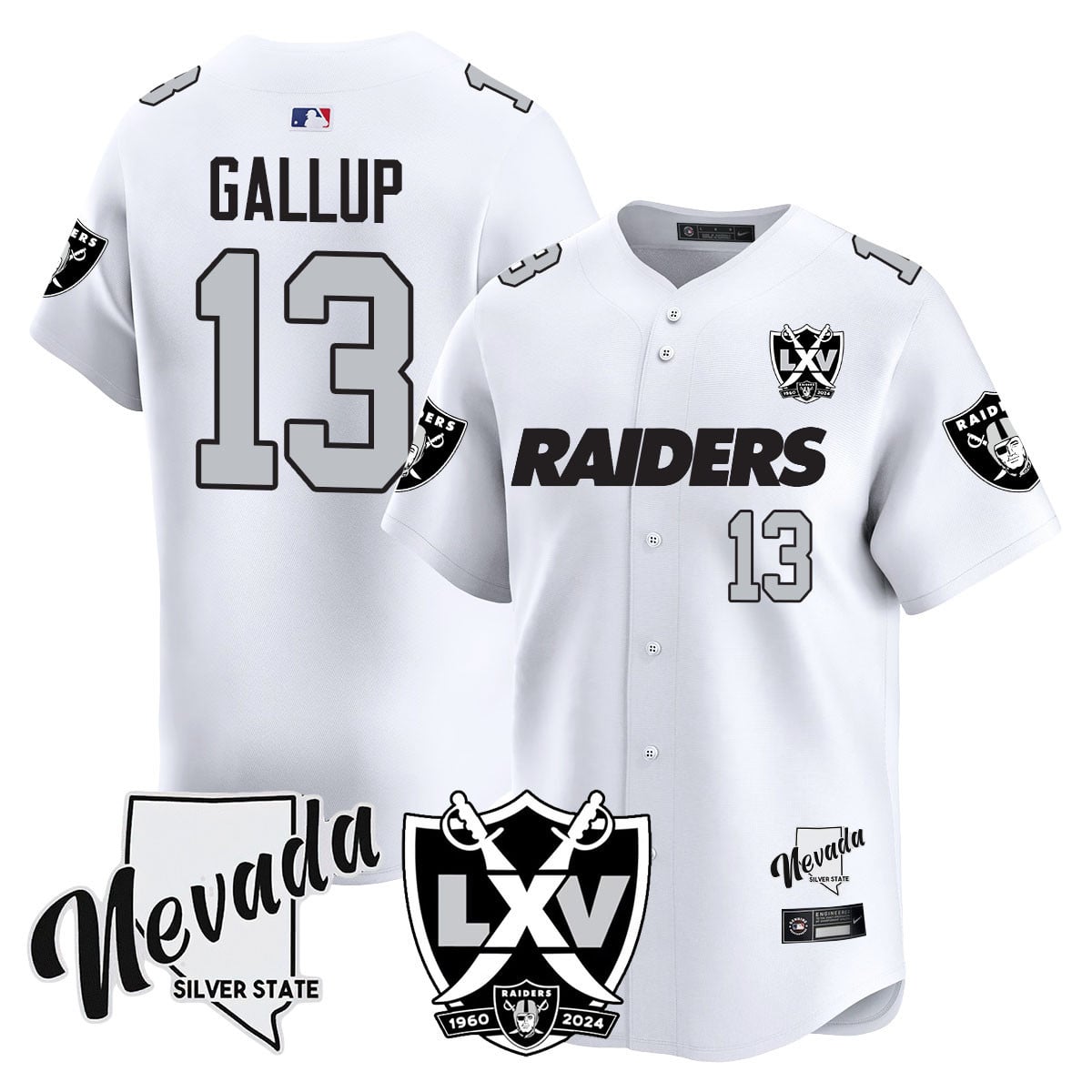 Men's Raiders 2024 Baseball Limited Jersey - 65th Anniversary - All Stitched