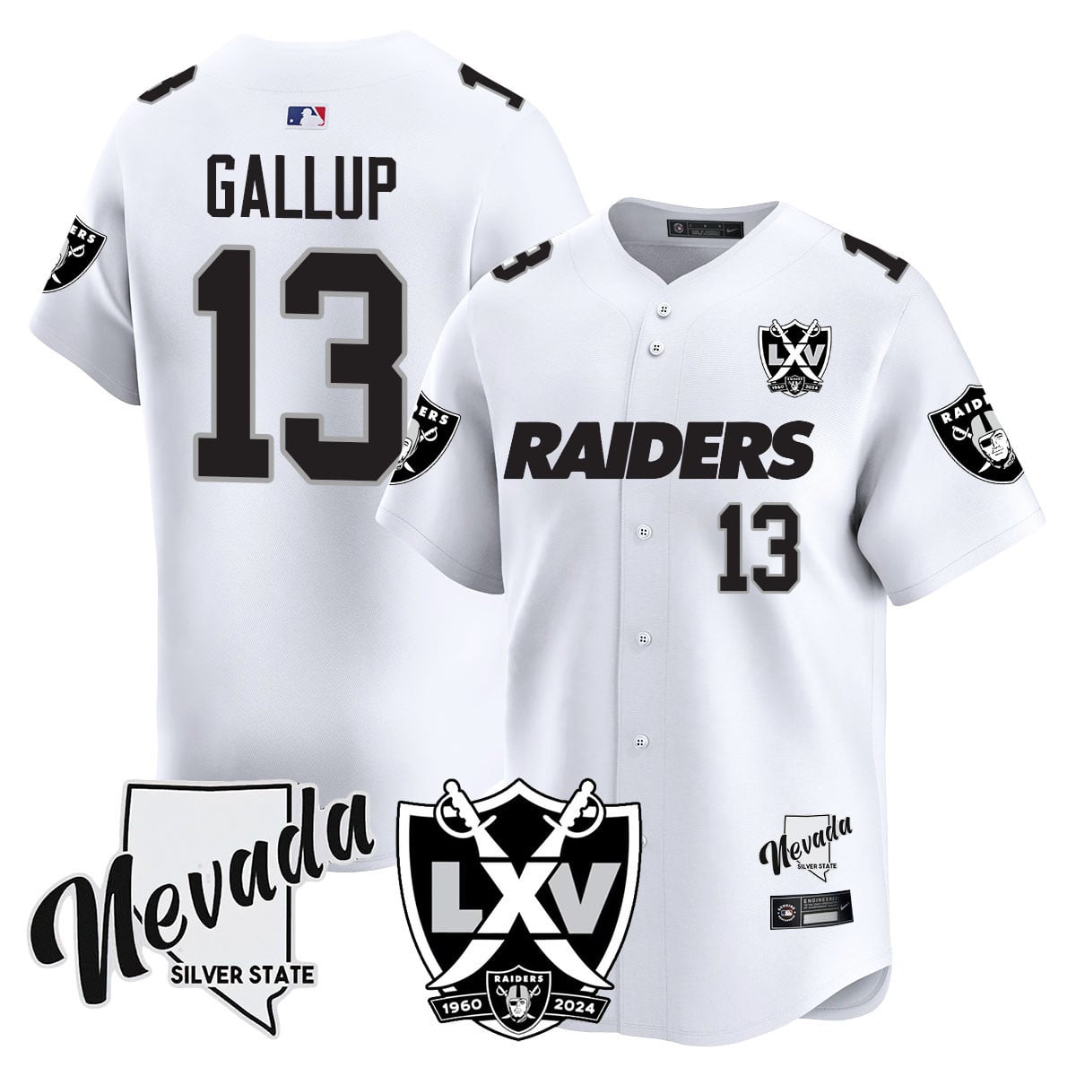Men's Raiders 2024 Baseball Limited Jersey - 65th Anniversary - All Stitched