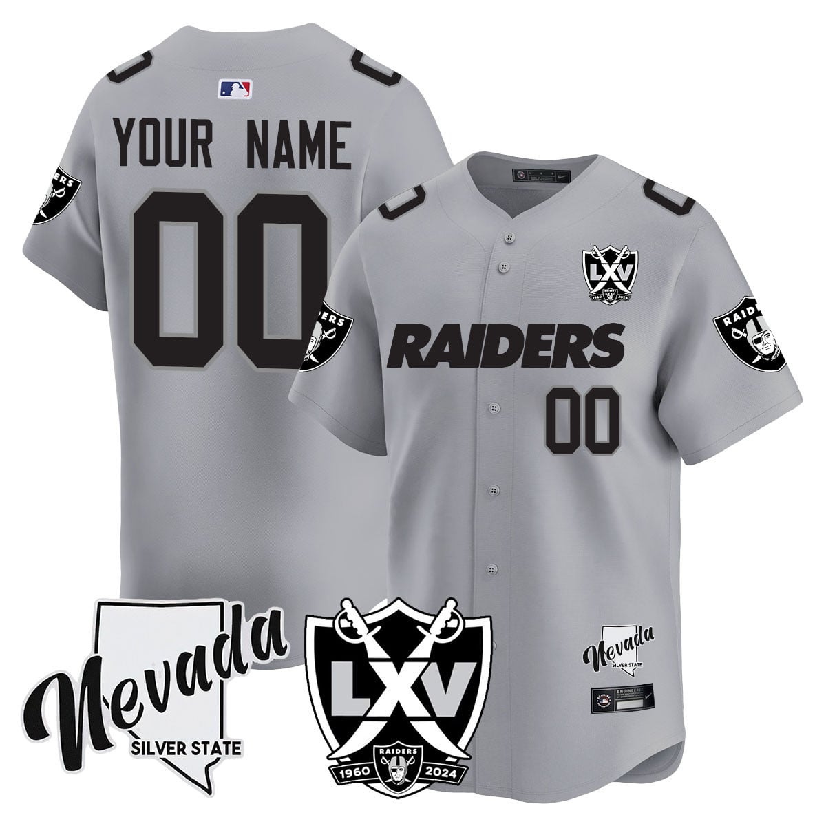 Custom Name/Gender Raiders 2024 Baseball Limited Jersey - 65th Anniversary - All Stitched