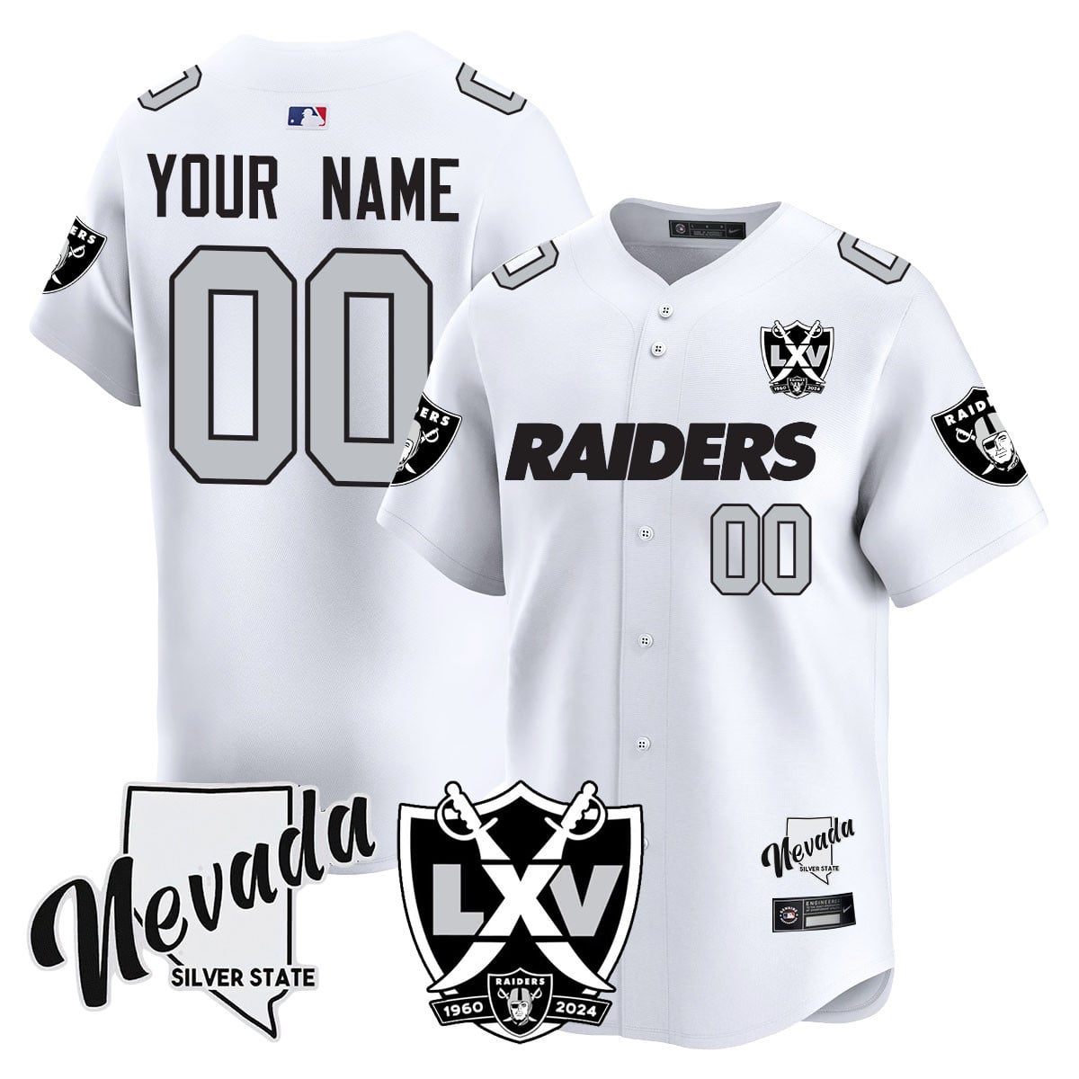 Custom Name/Gender Raiders 2024 Baseball Limited Jersey - 65th Anniversary - All Stitched