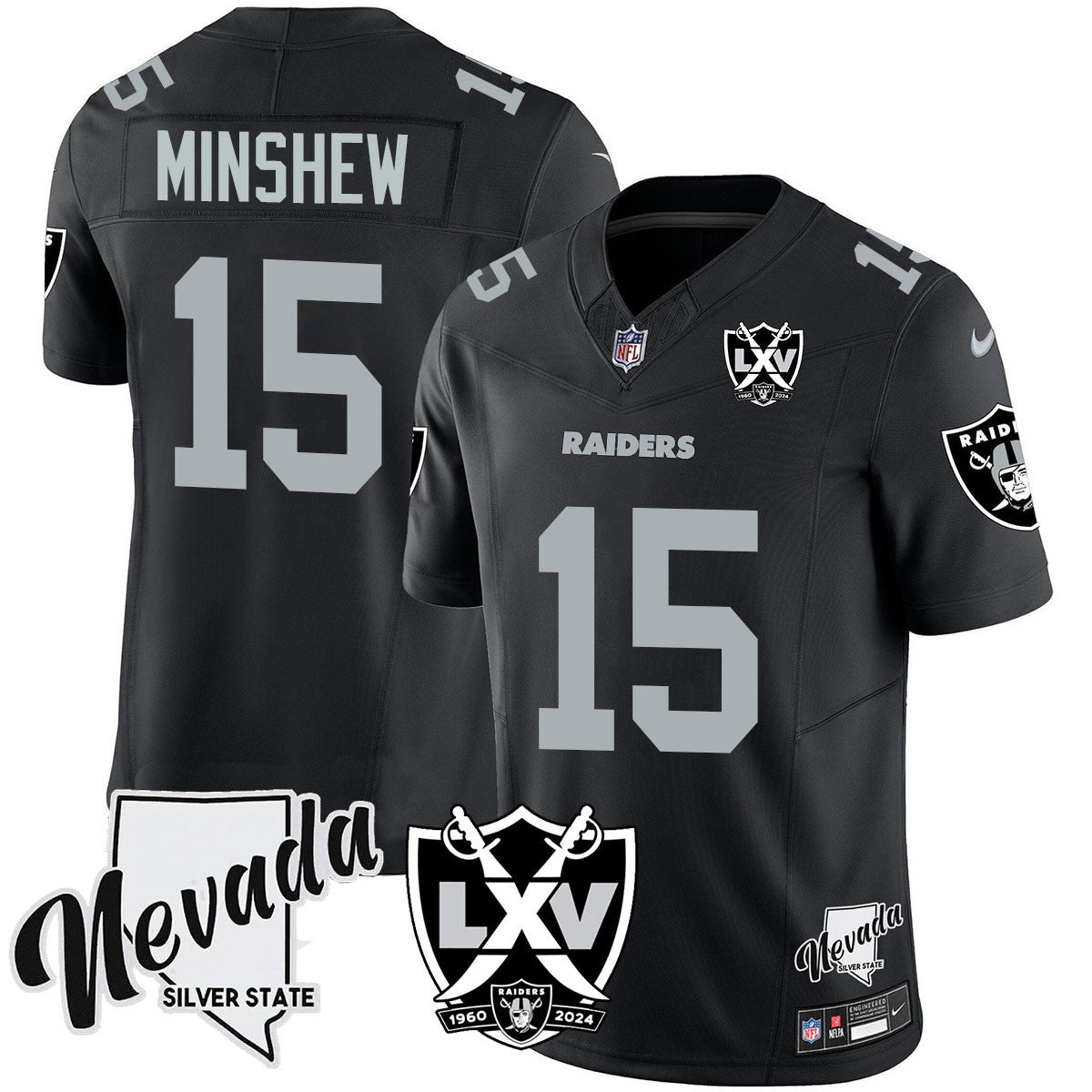 Women's Raiders 2024 Vapor Limited Jersey - 65th Anniversary - All Stitched