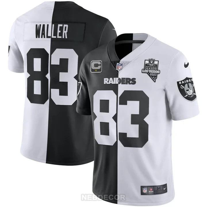 MEN'S LAS VEGAS RAIDERS INAUGURAL SEASON PATCH WHITE GOLD JERSEY - ALL STITCHED