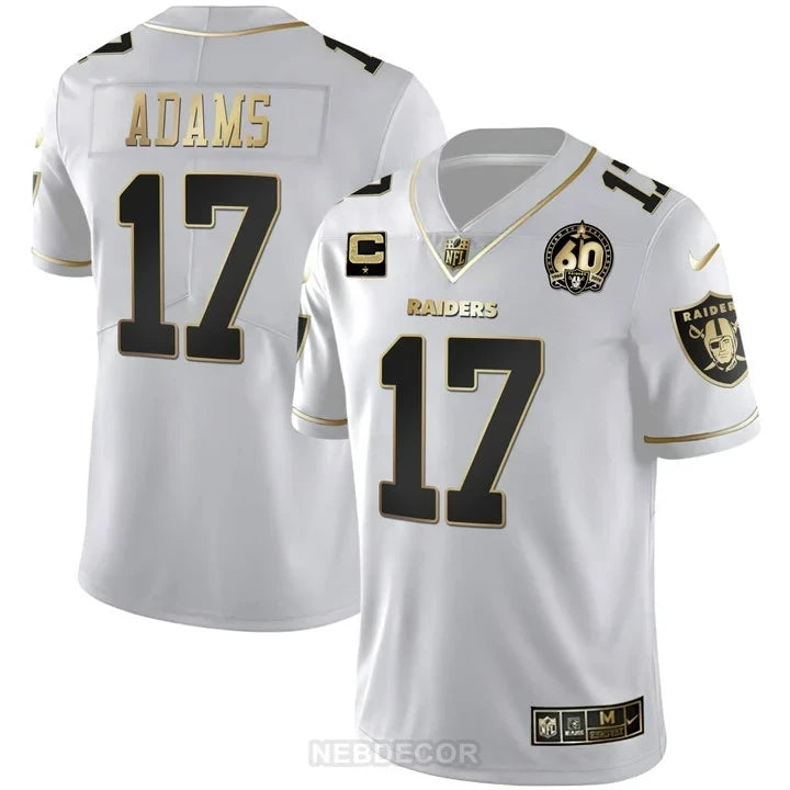 MEN'S RAIDERS 60TH SEASON PATCH GOLD & SPLIT JERSEY - ALL STITCHED