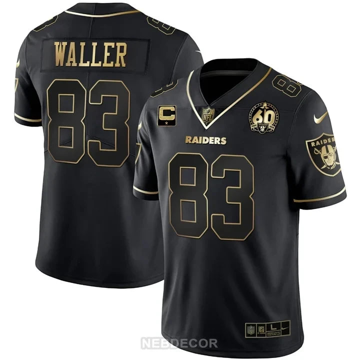 MEN'S RAIDERS 60TH SEASON PATCH GOLD & SPLIT JERSEY - ALL STITCHED