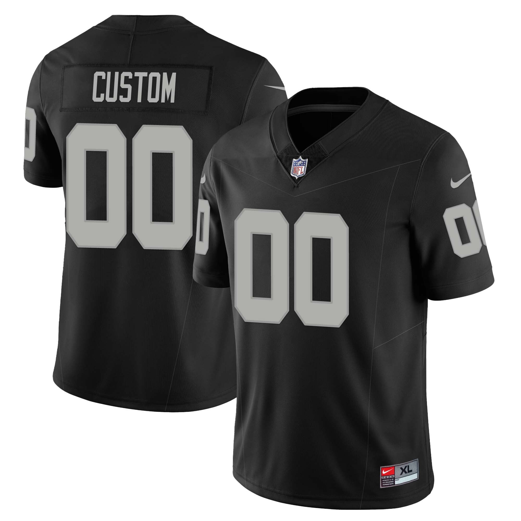 Custom Las Vegas Raiders 2023 Nevada Sliver State Patch Jersey - All Stitched