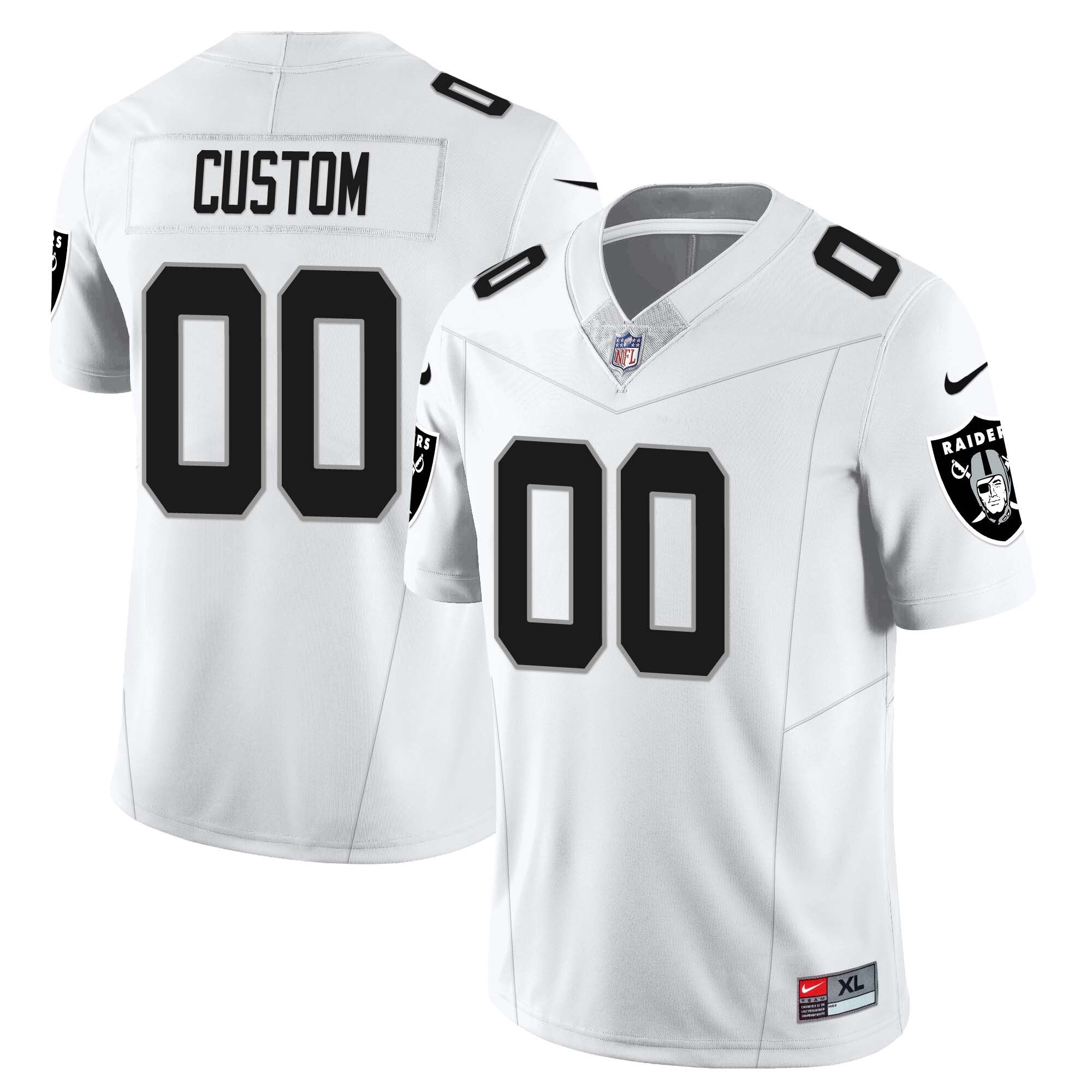 Custom Las Vegas Raiders 2023 Nevada Sliver State Patch Jersey - All Stitched