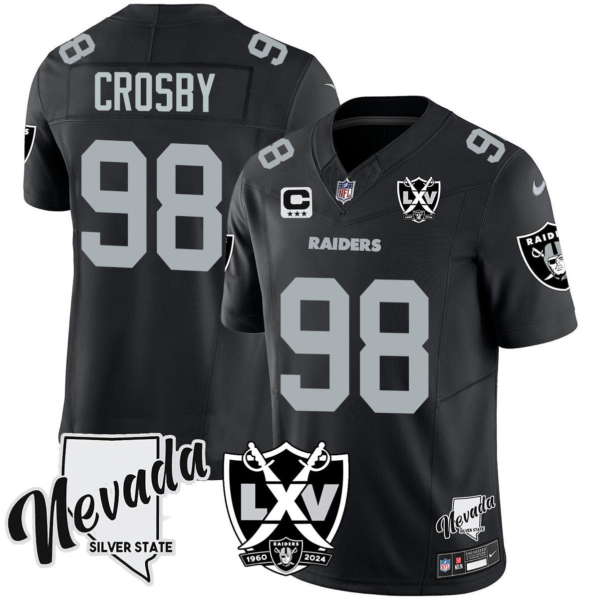 Men's Raiders 2024 Vapor Limited Jersey - 65th Anniversary - All Stitched