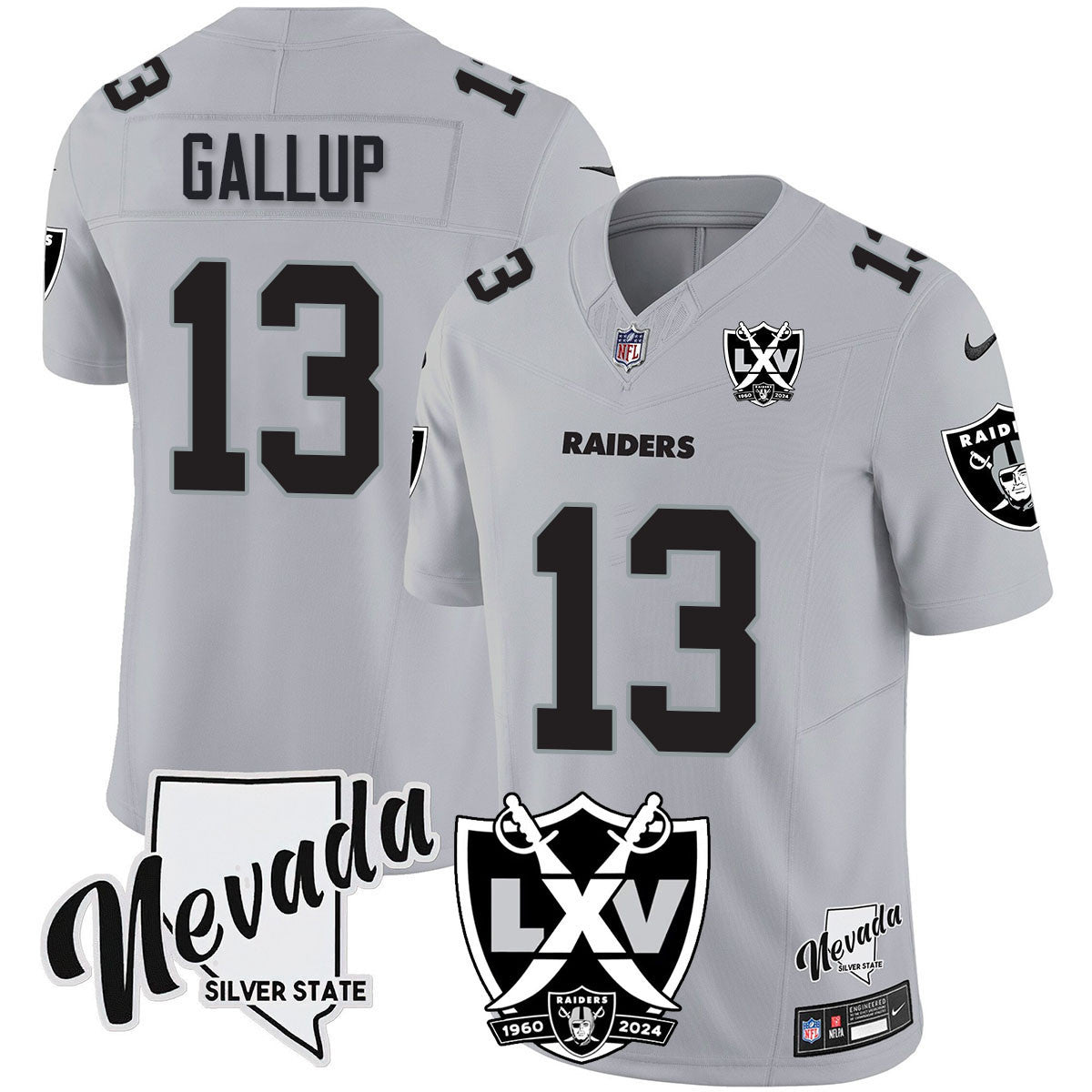 Men's Raiders 2024 Vapor Limited Jersey - 65th Anniversary - All Stitched