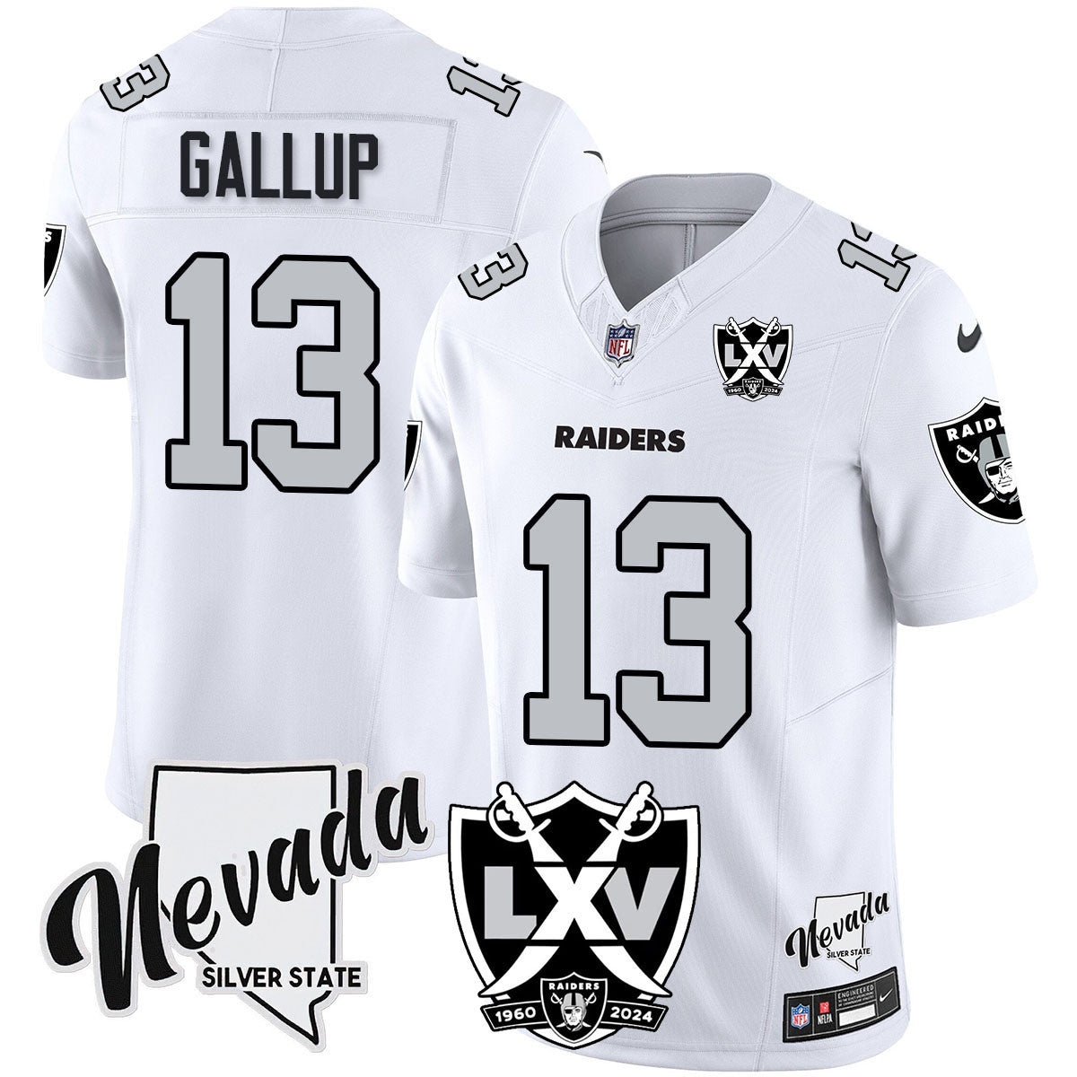 Men's Raiders 2024 Vapor Limited Jersey - 65th Anniversary - All Stitched